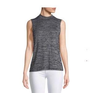 Rag & Bone Heathered V-Back “Charley” Mock Neck Sleeveless Top. Size M. EUC